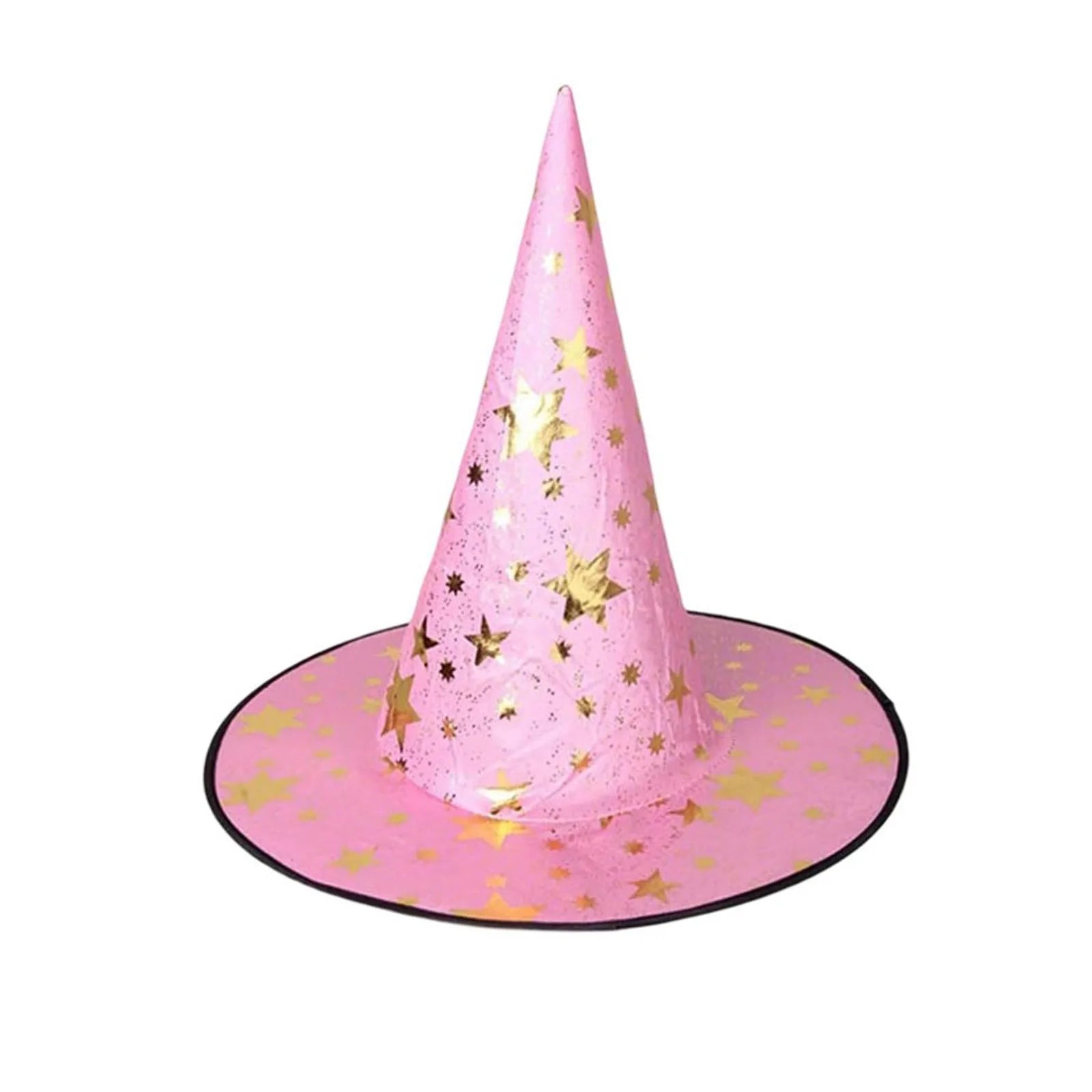 Halloween Hat Children Adult Masquerade Dress Up Magician Bronzing Wizard Pentagram Hat Halloween Party Witch Hat Favor Oasis Select Pink One Size