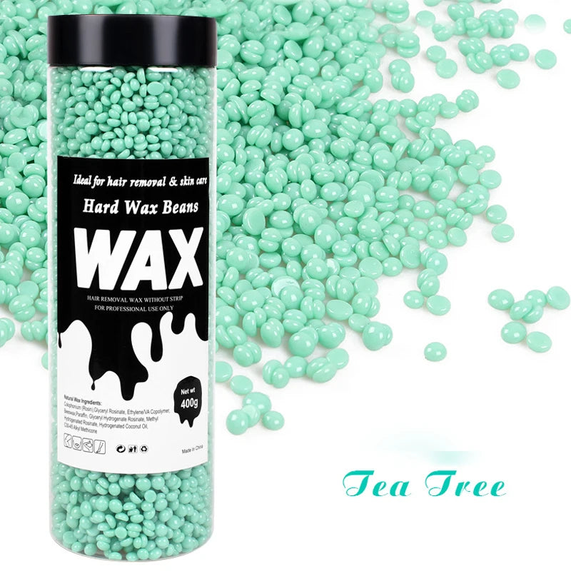 400g Canning Wax Beads For Hair Removal Hot Film Painless Waxing Beads Heating Wax Machine Body Bikini Face Legs Hair Removal Oasis Select