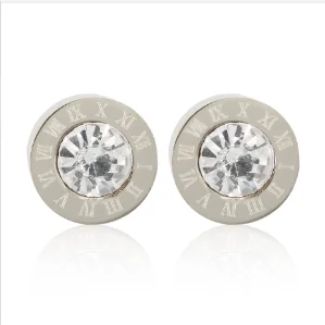 Hoop Earrings for Women Trendy Golden Stainless Steel Earring Jewelry New Oasis Select D8 Silver