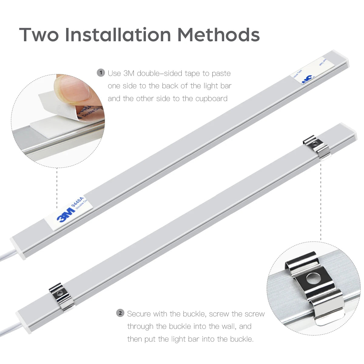 Tuya Zigbee LED Cabinet Light Bar Kit-WiFi Dimmable Aluminium Tube for Kitchen Closet Voice Control Compatible with Google Alexa Oasis Select