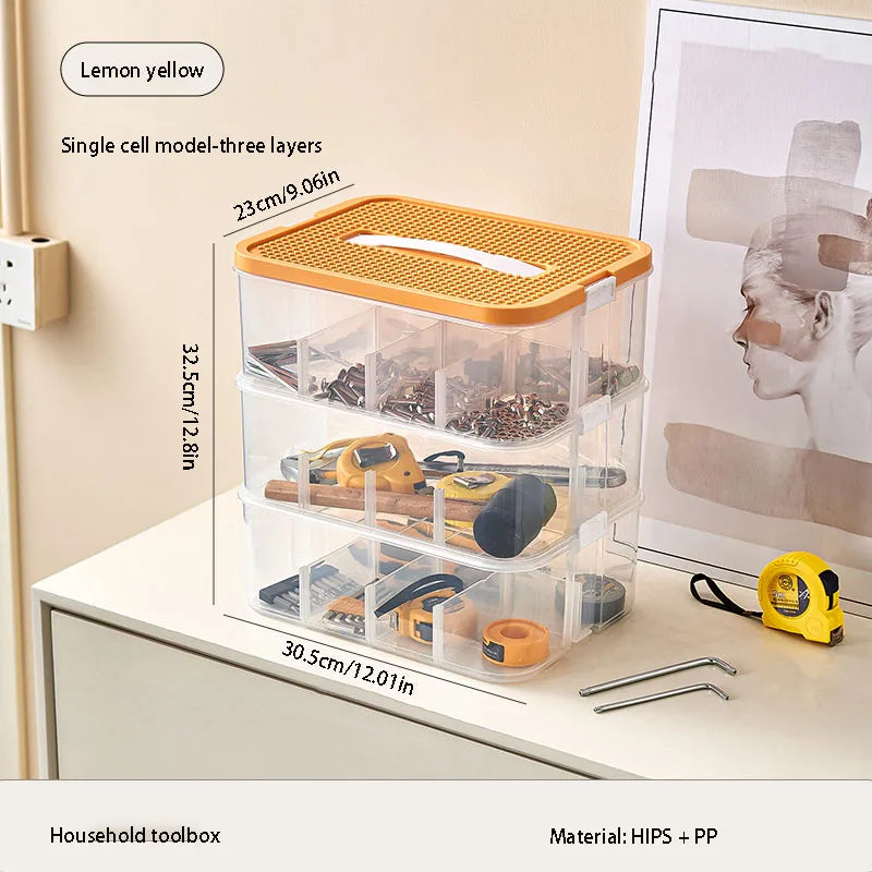 Tool storage box, large-capacity hardware parts storage box, designed for organizing and sorting tools and parts Oasis Select K