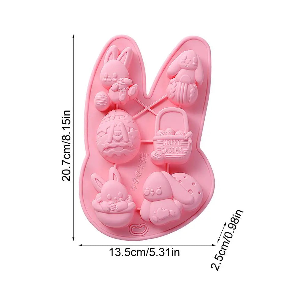 Easter silicone Molds Easter egg rabbit shaped baking mold chocolate candy mold Baking Tool Easter themed party decoration Oasis Select E