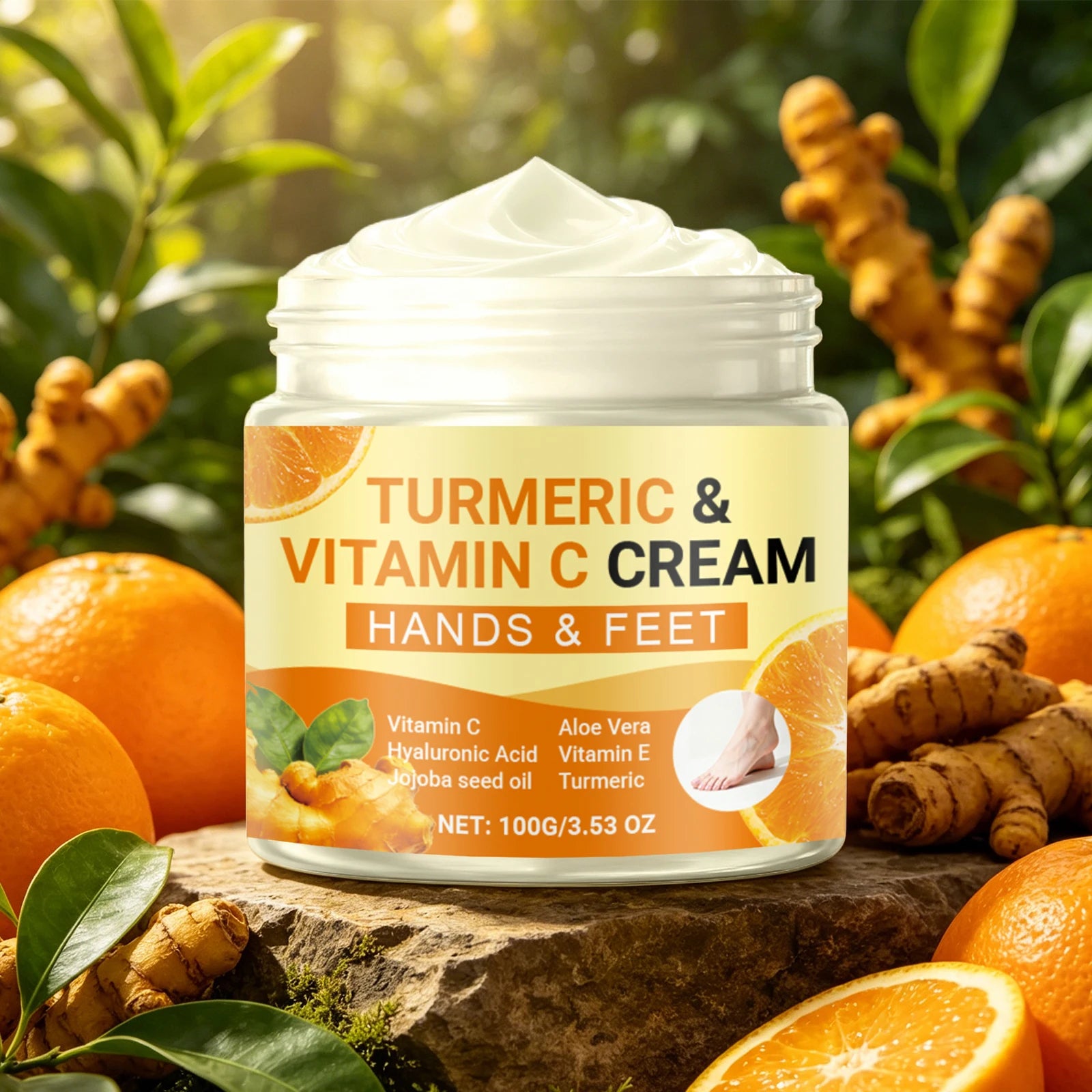 Turmeric Vitamin C Hand & Foot Cream | Brightens & Moisturizes
