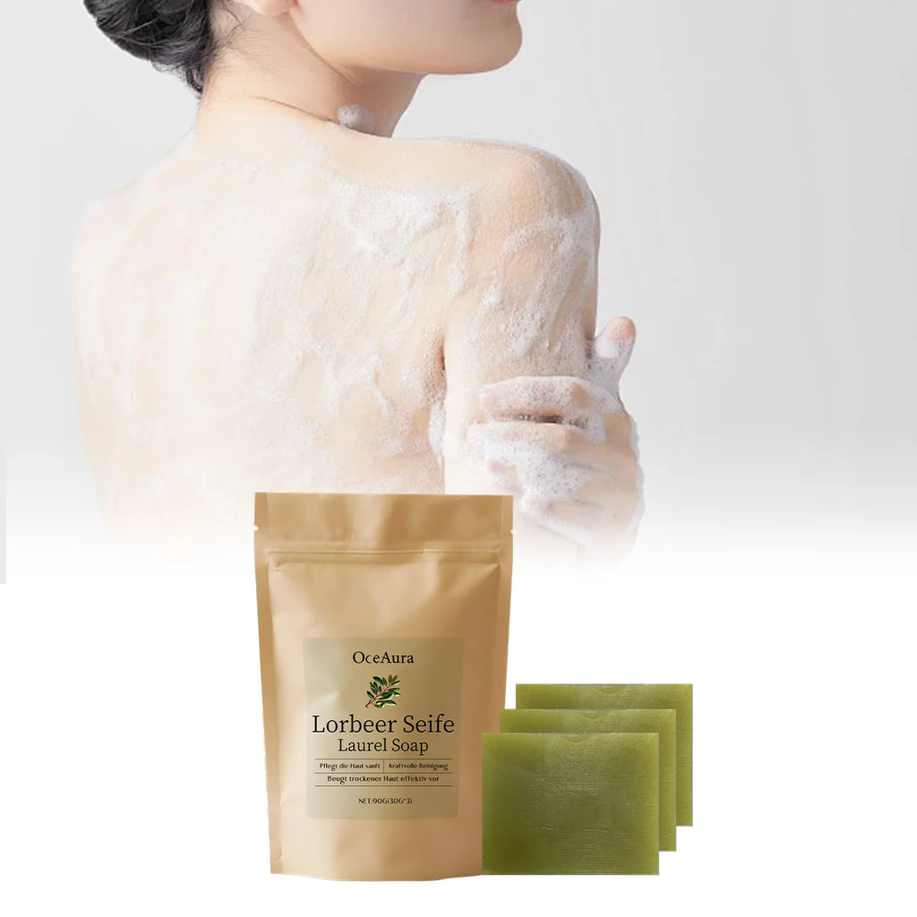 Laurel Oil Cleansing Soap Remove Acne Skin Glowing Fade Pigmentation