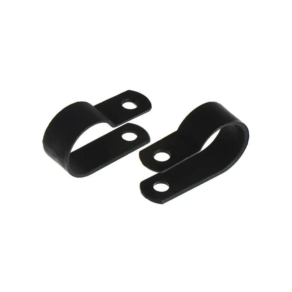 100PCS R-Type Nylon Cable Clamp Plastic P Clips Black Nylon Fasteners Cable Mounting Fix Hardware Electrical Fittings Durable Oasis Select