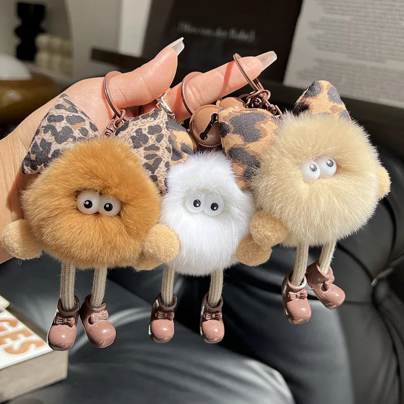 Cute Little Coal Ball Bag Pendant Backpack Exquisite Doll Hanging Decoration Cartoon Doll Car Keychain Oasis Select