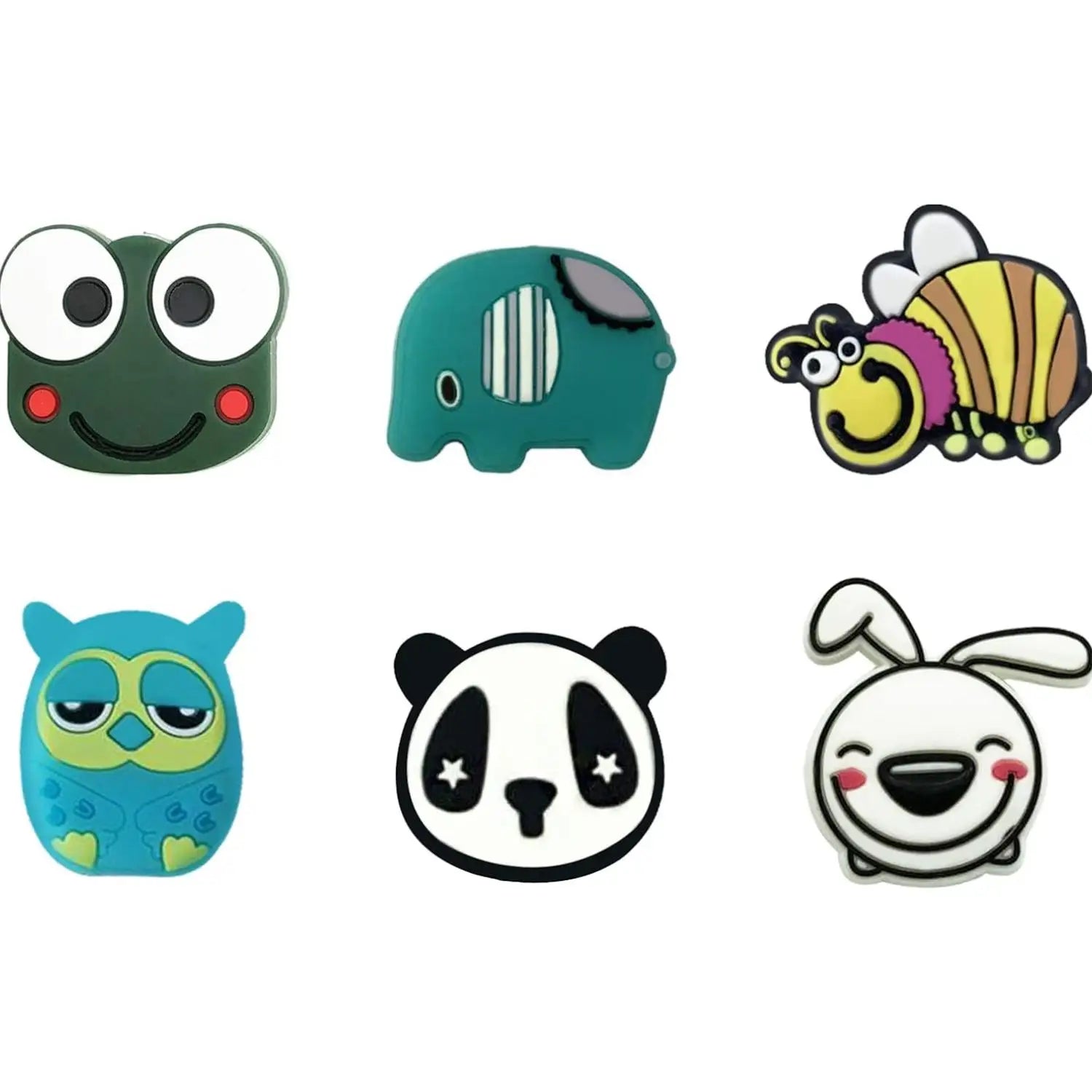 Tennis Racket Dampeners, Tennis Racket Shock Absorber, Cute Pattern Tennis Accessories (6 pcs Cute Animal Pattern) Oasis Select Other
