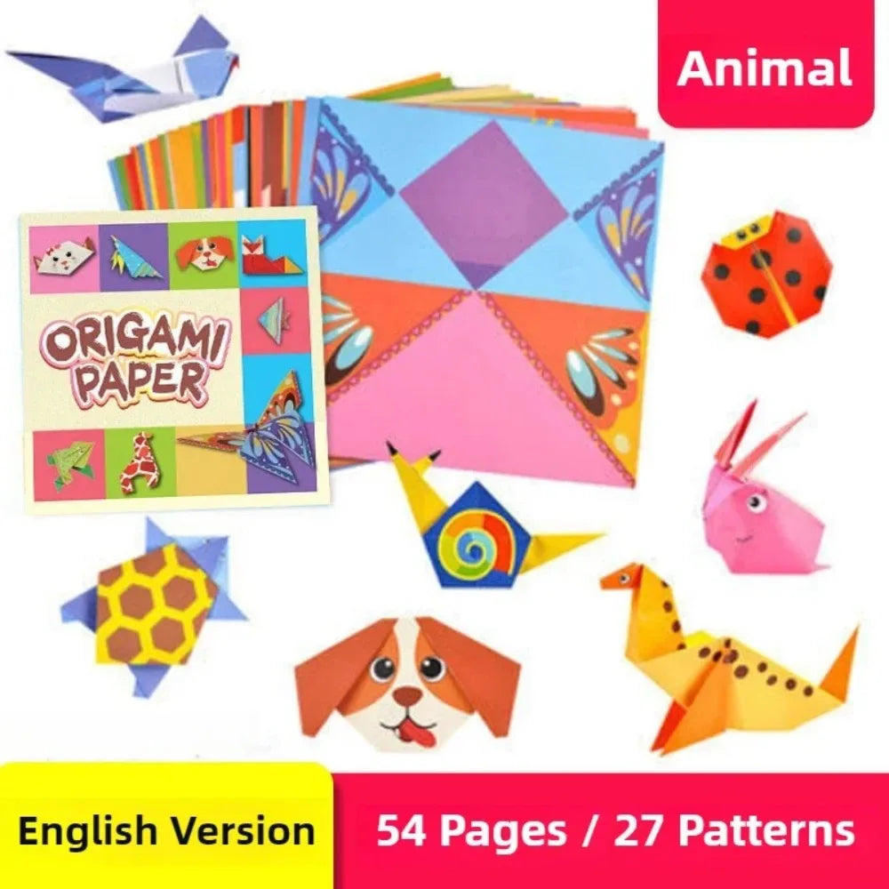 54 Montessori toys, handmade DIY toys for children, 3D cartoon animal origami, handmade paper art Oasis Select Animal