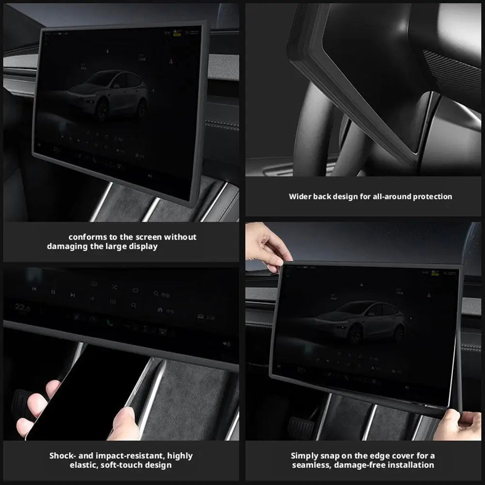 16" Silicone Screen Protector Frame for Tesla Model Y 2026 Screen Edge Protector Oasis Select
