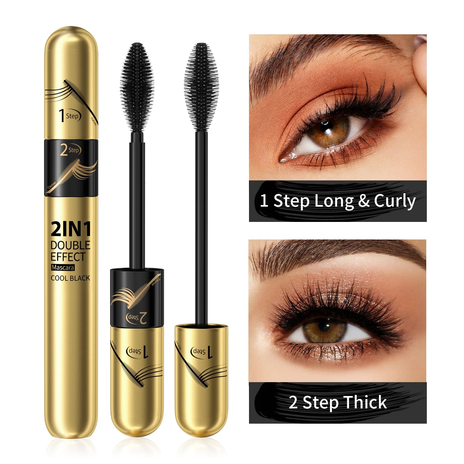 Hello Kiss 4D Silk Fiber Mascara – Waterproof, Volume & Length