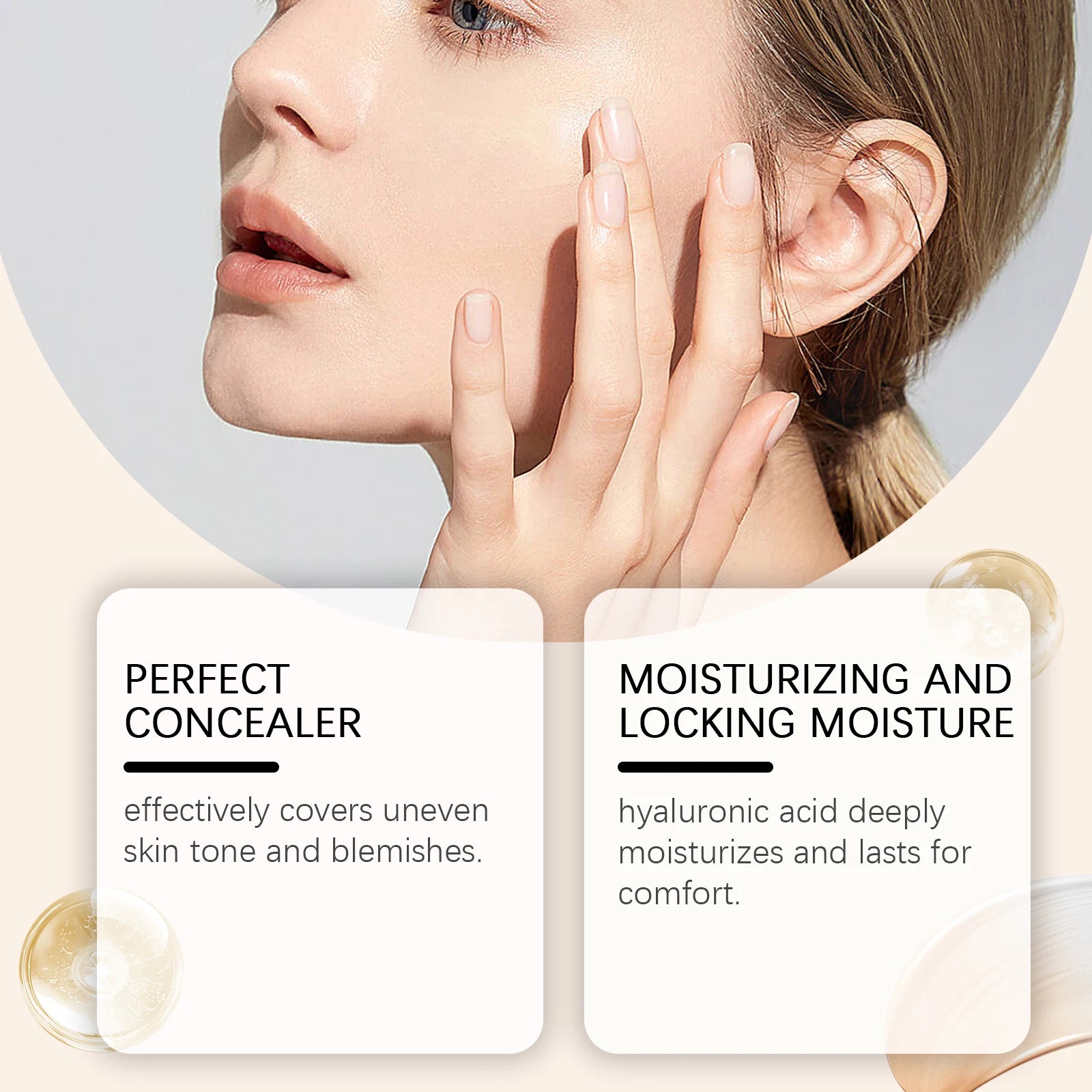 Liquid Face Foundation Spf 50 Temperature Change High Coverage Makeup Base Waterproof Hydrating Foundation Cosmetics Makeup Oasis Select