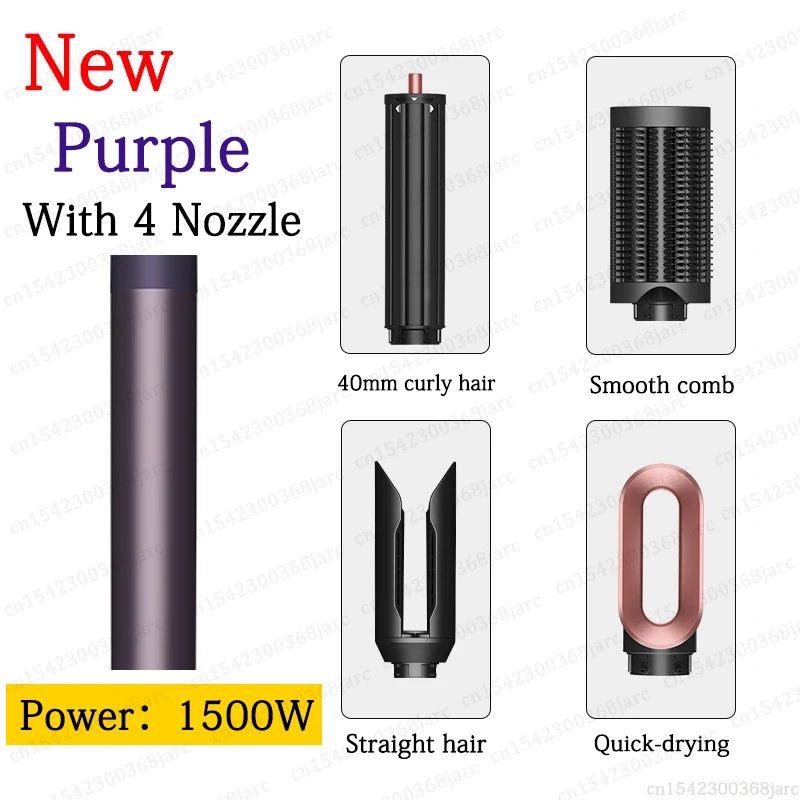 SenCiciMen X9 Multi Hair Styler Curling Iron Hair Hot Air Brush Curling Barrel Hair Dryer Salon Professional Curly Hair Styler Oasis Select New 4 in 1 Purple China Mainland UK