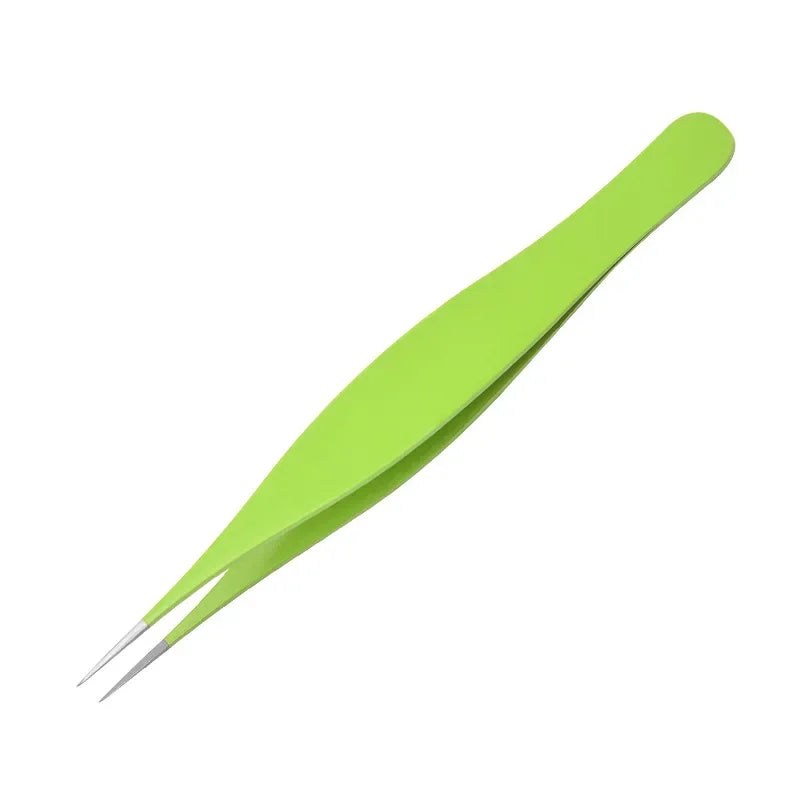 New Super Pointed Acne Clip Acne Needle Grafting Eyelash Clip Blackhead Clip Fake Eyelash Tweezers Lash Tweezers Oasis Select Grass Color
