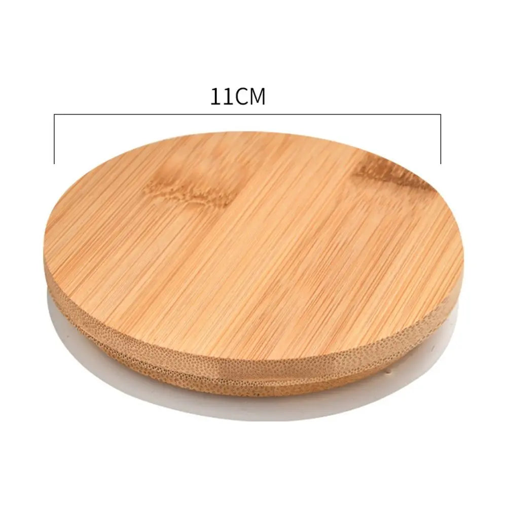 Bamboo Wood Cup Lid with Silicone Ring | Tea Set Cover Bamboo Cup Lid Oasis Select F 9cm