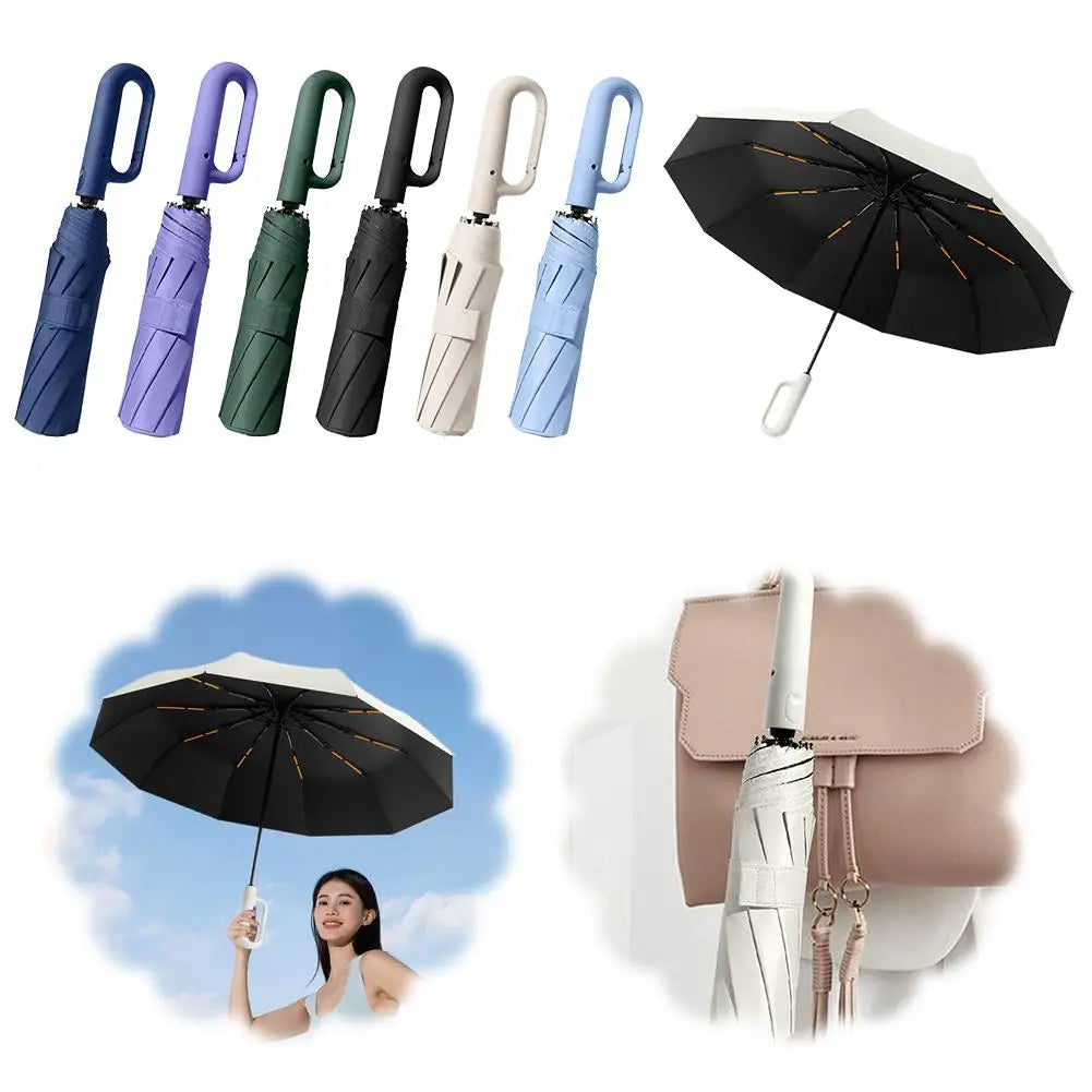 Windproof Foldable Inverted Umbrella UPF 50+ UV Protection