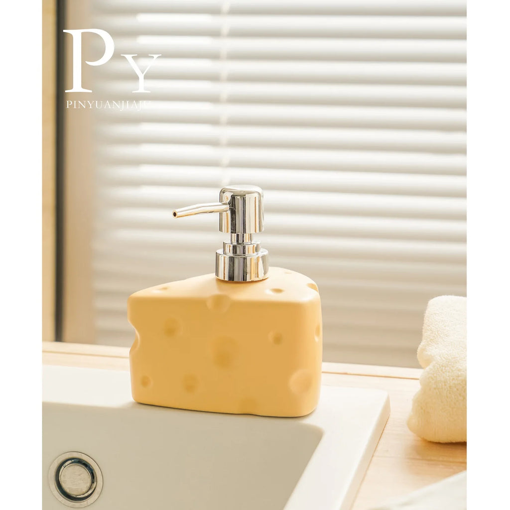 Ceramic Cheese Soap Box Draining Creative Home Daily Toilet Bathroom Washstand Light Luxury High-grade Soap Box Oasis Select Press the bottle
