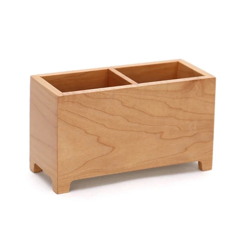 Creative Wooden Calendar Pen Holder Multifunctional Desktop Organizer Stationery Pencil Storage Box Remote Control storage Box Oasis Select