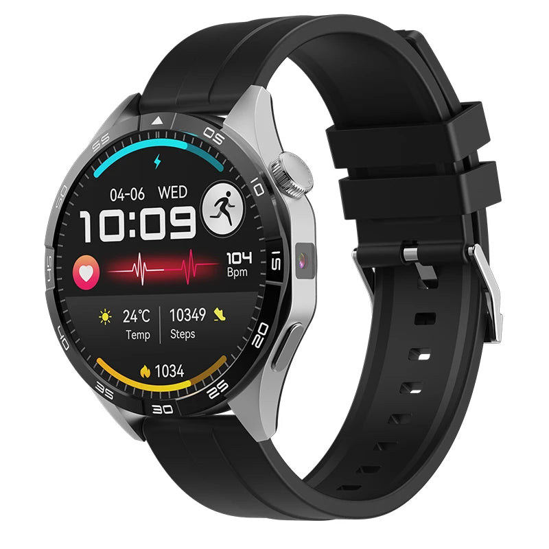 AMOLED Screen 4G Call Smart Watch Men Women APP Download GPS Smartwatch 200W HD Camera Sports Fitnes Waterproof Music Health Oasis Select SVBKS