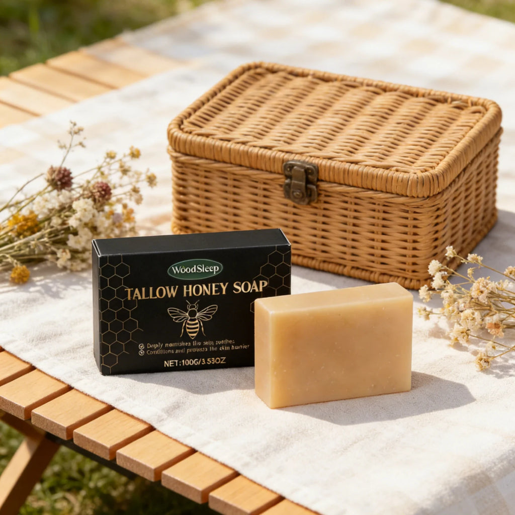 Woodsleep Tallow Honey Soap – Nourishing Moisturizing Bar Handmade Soap Bar Oasis Select