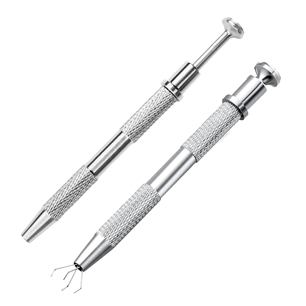 Piercing Ball Grabber Tool Pick Up with 4 Prongs Holder Diamond Claw Tweezers for Small Parts Gems Prong Jewelry Making Tool Oasis Select