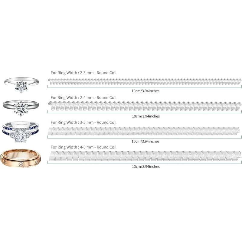 4/8/16 PCS Invisible Ring Sizers – Adjustable Spacers for Loose Rings, Fits Bands Up to 6mm (Reduces 0.5–1.5 Sizes) Oasis Select