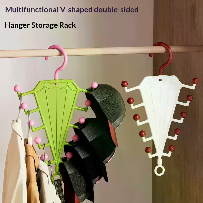 V-Shape Double-Sided Closet Hanger | 12-Hook Space Saver