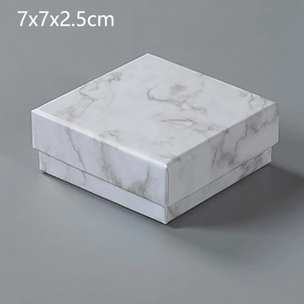 1PCS Marbling Jewelry Box Gifts Packaging Box Bracelet Necklace Ring Earring Box For Wedding Birthday Party Accessories Oasis Select G