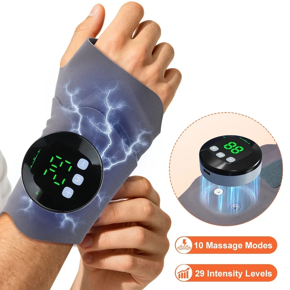 EMS Wrist Massager – 10 Modes, 29 Levels, USB-C Rechargeable