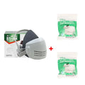 Industrial Dust Mask Reusable with Filter Cotton Dust Respirator Half-face Industrial Construction Anti-smog Safety Gas Mask Oasis Select 1 Mask 20 sponges