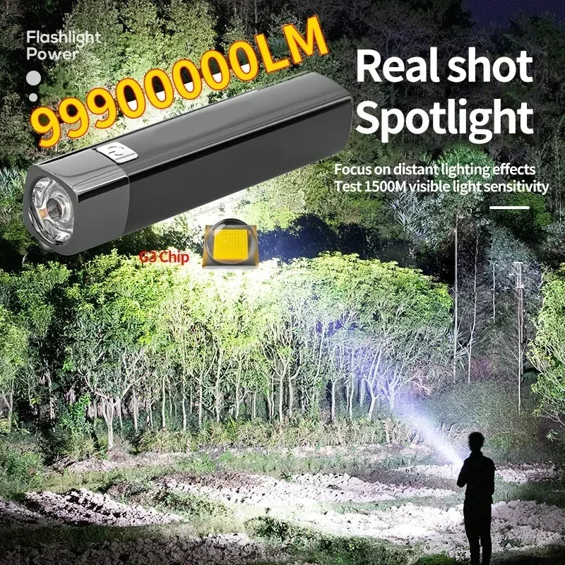 ESMARTER 2-in-1 Mini LED Flashlight & USB Power Bank | 3 Modes