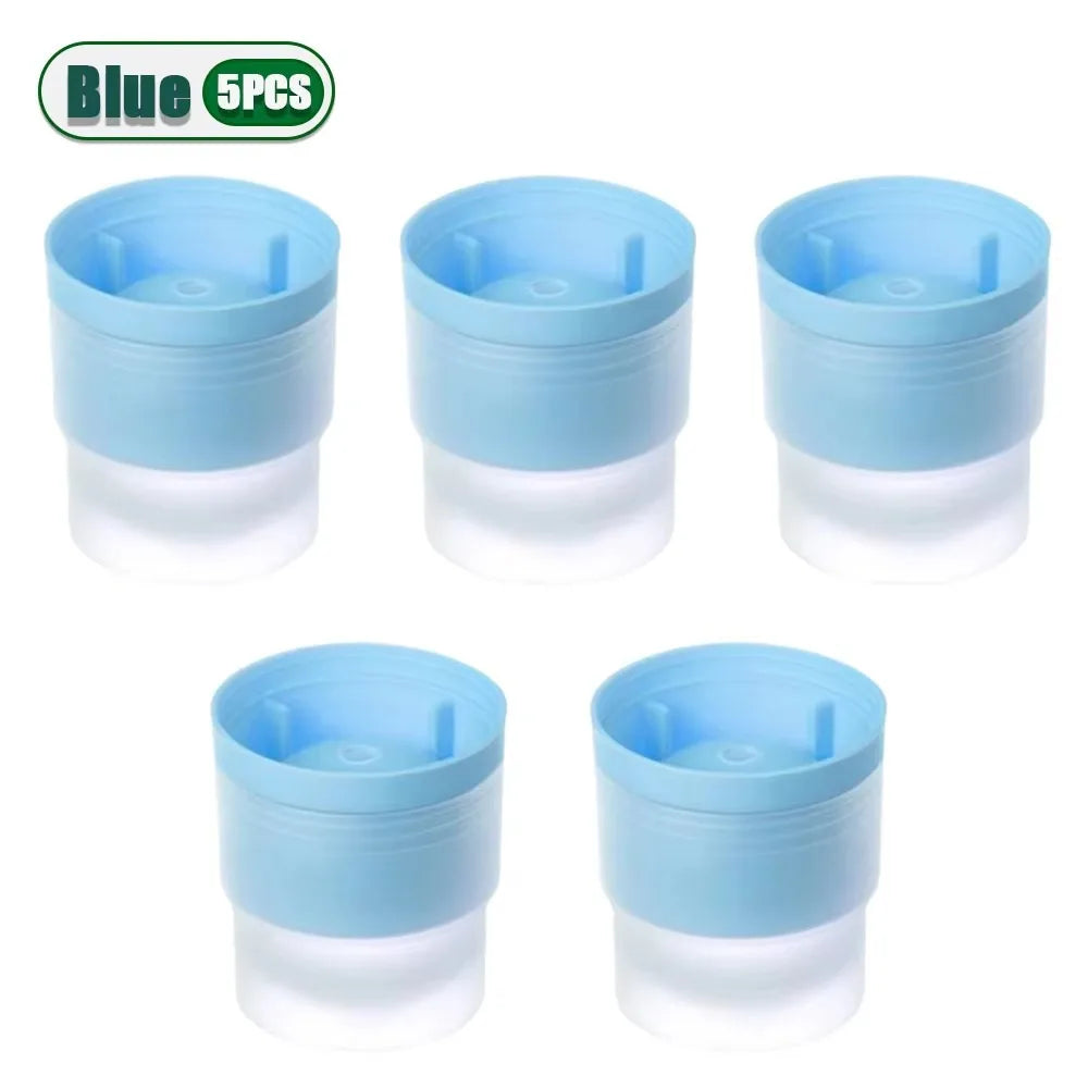 5PCS Large Silicone Ice Ball Mold Easy Demoulding Soft Ice Maker Round Ice Ball Reusable Ice Cube Machine For Whiskey Oasis Select Blue - 5pcs