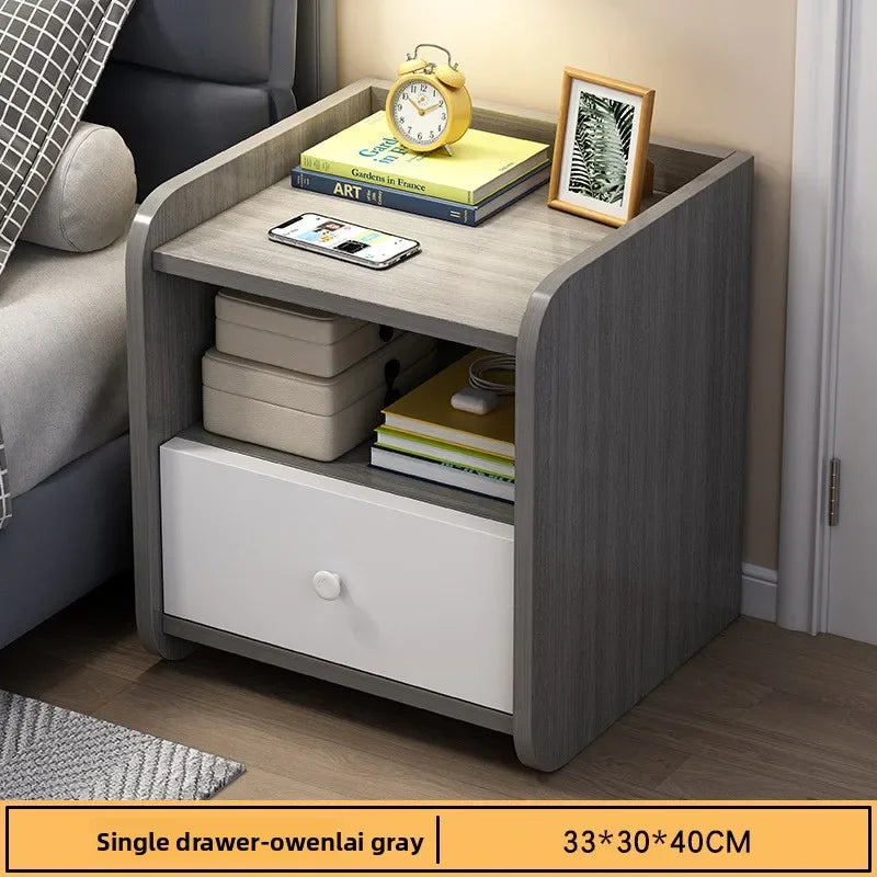 Multi-functional Household Goods Bedside Table Small Storage Locker Bedroom Bedside Gap Small Cabinet Oasis Select Single draw B