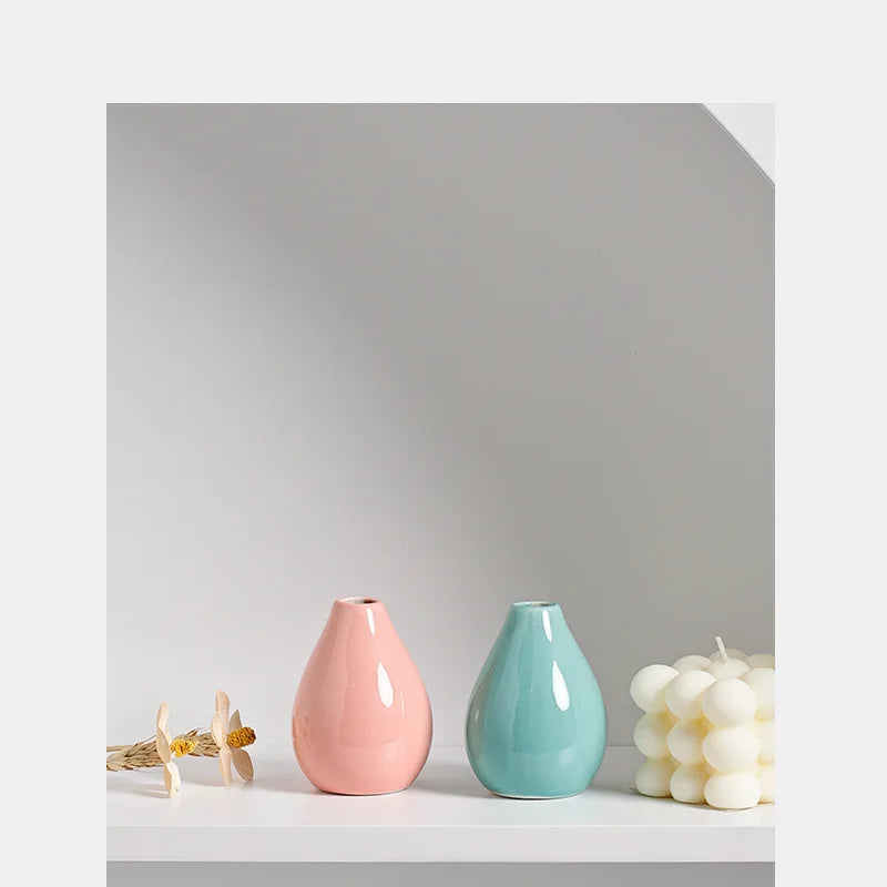 Vases, Nordic Decorative Items, Living Room Flower Arrangements, Small Ceramic Vases, Simple and Modern Home Decoration Vases Oasis Select