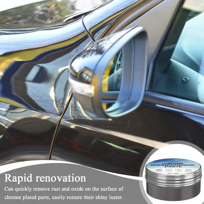 Rust Remover for Metal 100g Chrome Reconditioning Paste Tarnish Remover Stainless Steel Scratch Remover Scratch Polishing Wax Oasis Select