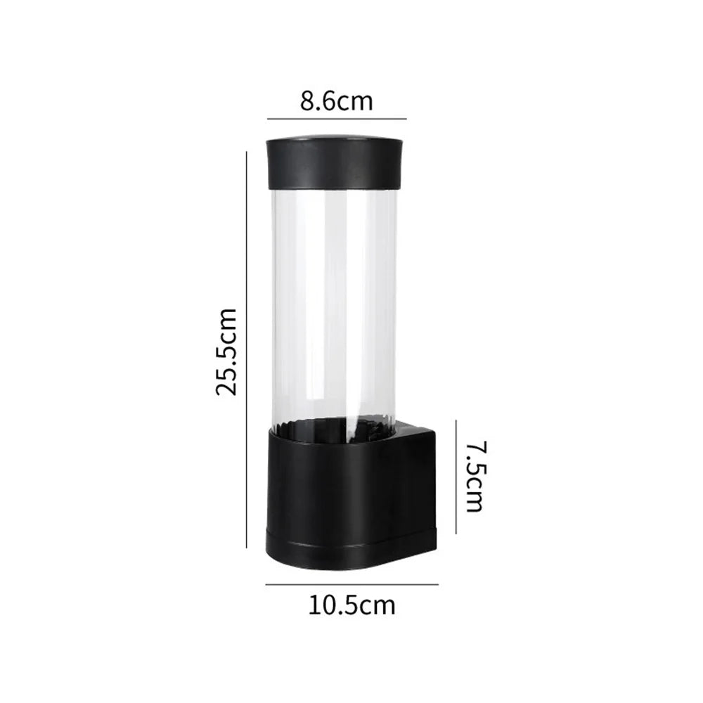 Disposable Paper Cups Dispenser Plastic Cup Holder For Water Dispenser Wall Mounted Automatic Cup Storage Rack Cups Container Oasis Select Black 1