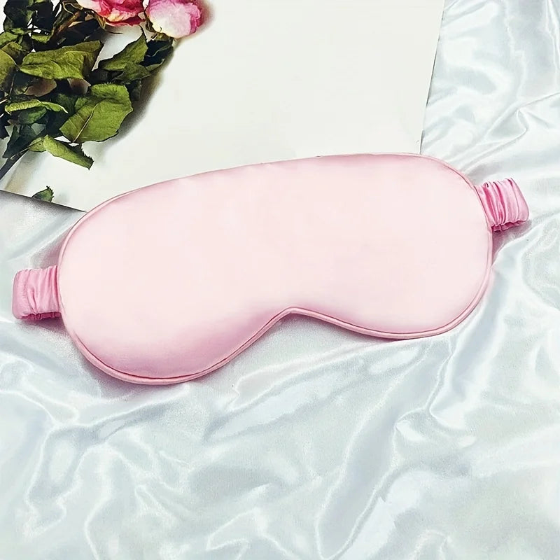 Double-Sided Silk Blackout Sleep Eye Mask | Travel Nap Mask Sleep Eye Mask Oasis Select Pink