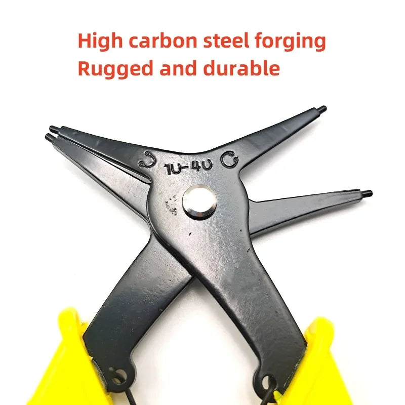 Circlip Pliers 2 in 1 Internal and External Dual Purpose Pliers External Spring Pliers Large Retaining Ring Removal Tool 1pcs Oasis Select