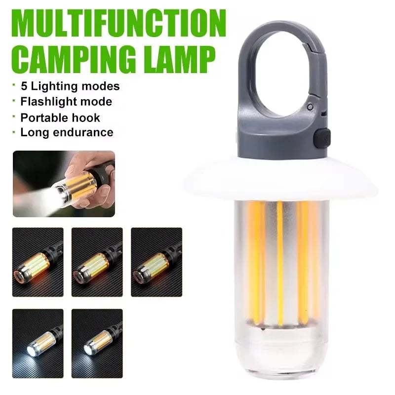 10W 1800MAH COB+LED Camping Lantern USB Rechargeable High Power Portable Tents Lamp Outdoor Hiking Night Fishing Hanging Lamp Oasis Select G149-A