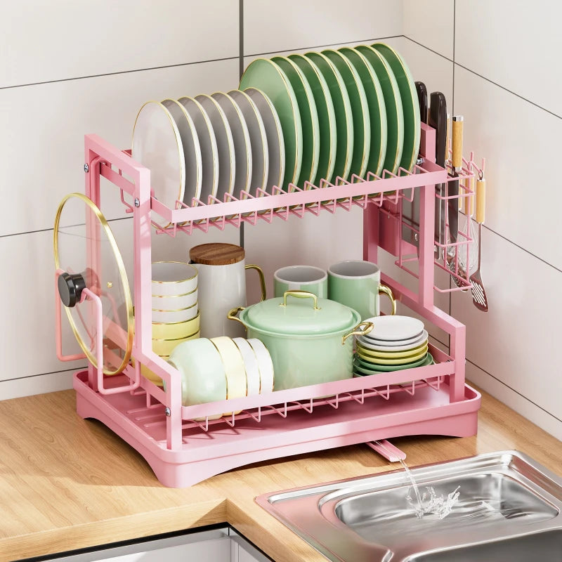 Kitchen Sink Countertop Drain Bowl Rack Drain Basket Rack Cupboard Knife Fork Tableware Dish Storage Rack Oasis Select