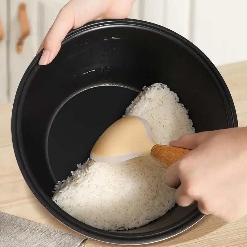 Silicone Spoon Non-stick Cooking Spoon Anti-scalding Pot Rice High-temperature-resistant Spoon Durable Kitchen Gadgets Oasis Select