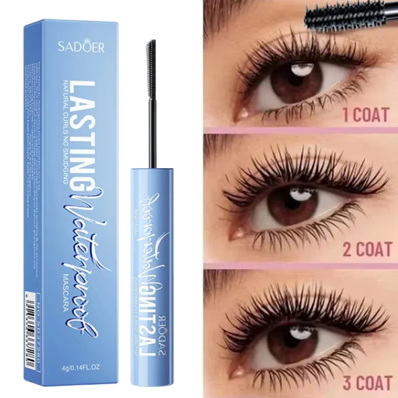 5D Waterproof Mascara Lengthening Eyelashes Women's Make-up Waterproof Mascara Black Silk Fibre Mascara Korean Cosmetics New Oasis Select