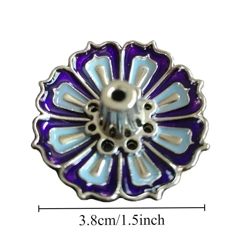 1PCS Lotus Alloy Incense Burner Stick Holder Home Buddhism Line Incense Plate Sandalwood Coil Base Temples Delicate Home Decor Oasis Select lzs