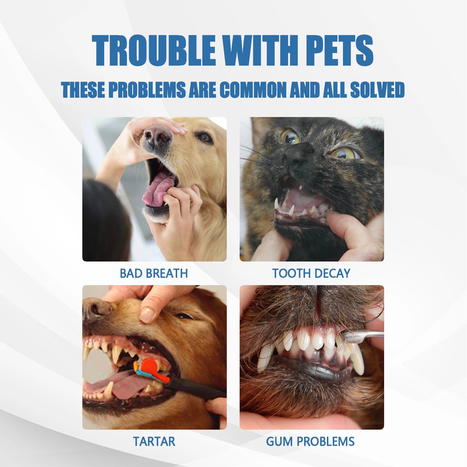 60/120/180ml Pet Oral Tartar Remover Foam No Brushing Required For Dogs Cats Removes Plaque Calculus Fresh Breath Spray Oasis Select