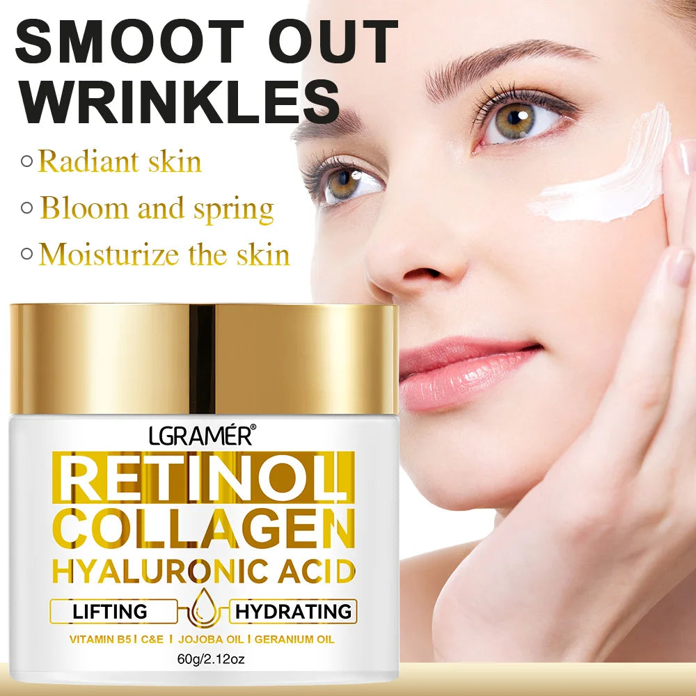 Retinol Anti Aging Face Cream Moisturizing Wrinkle Remover Collagen Hyaluronic Acid Creams Skin Care Cosmetic 30&60ML Oasis Select