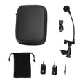 Wireless Instrument Mic Wireless Instrument Microphone 2.4G Violin Cello Guitar Clip On Condenser Mic for Stage Performance Band Oasis Select black