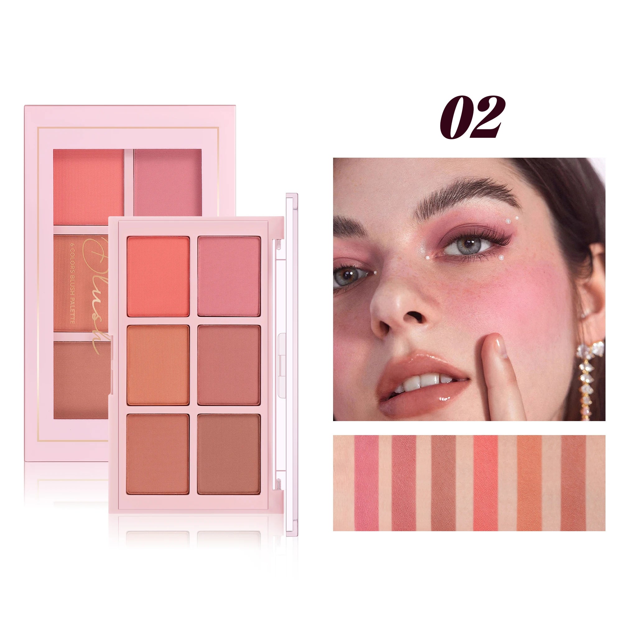 Handaiyan Long-Wear Blush Palette – Velvet Finish & Buildable Color