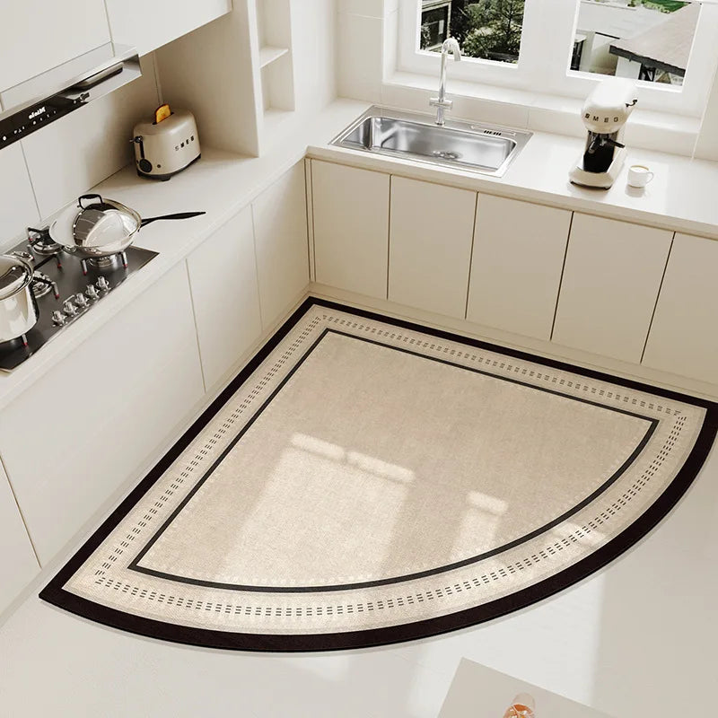 New Corner Super Absorbent Kitchen Floor Mat Diatom Mud Pad Bath Pad Anti-Slip Carpet Wipeable Wash Long Strip Carpet Oasis Select G 100X100cm