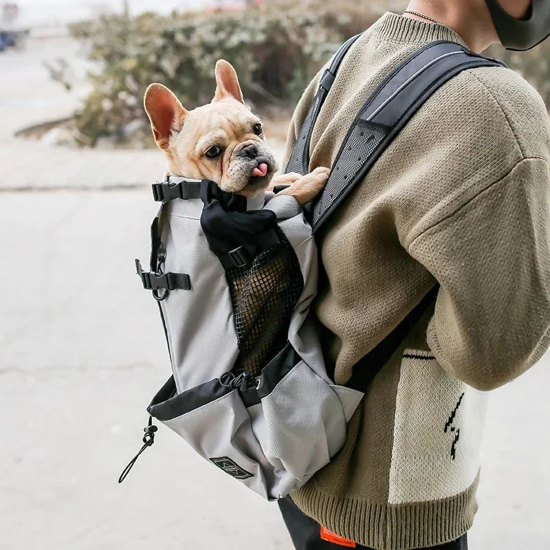 Outdoor Travel Puppy Medium Dog Backpack for Small Dogs Breathable Walking French Bulldog Carrier Bags Accessories Pet Supplies Oasis Select