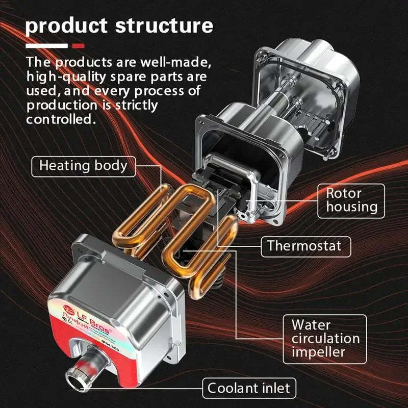3000W Car Engine Heater Diesel Auto Engine Antifreeze Preheater 220V Truck Coolant Heater Parking Heater Car Heating Accessories Oasis Select