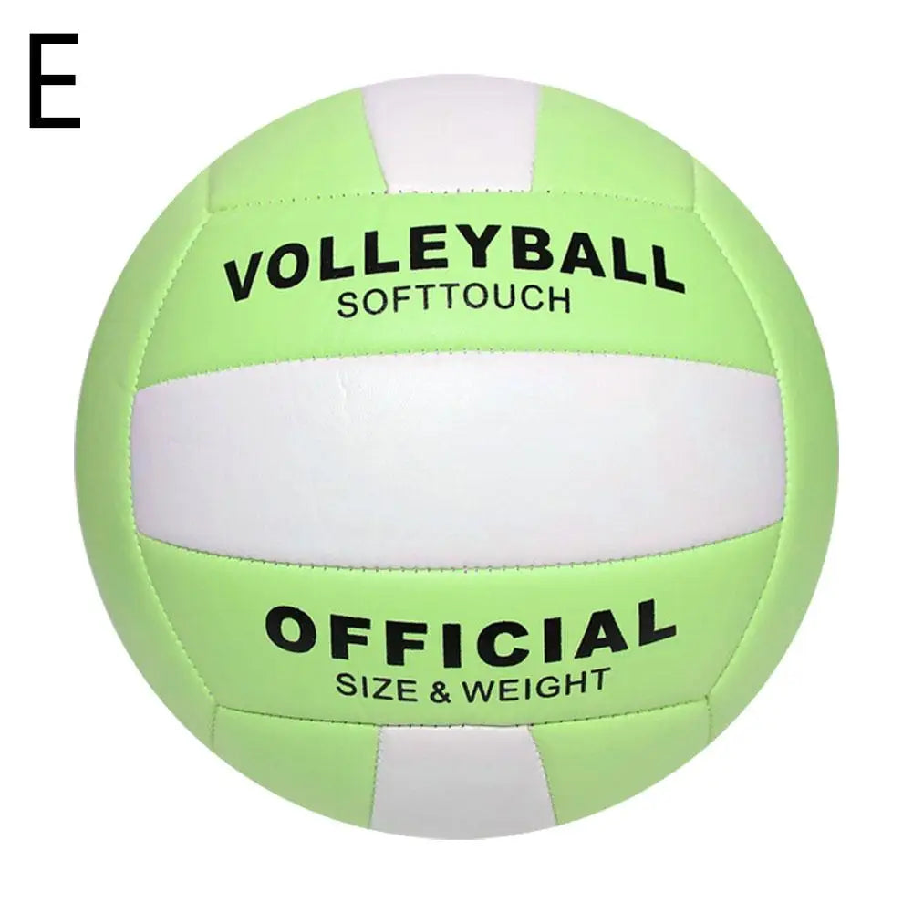 Official Size 5 Volleyball, Soft Indoor Outdoor Volleyball For Game Gym Training Beach Play Volleyballs For Beginner Teenager Oasis Select Green white